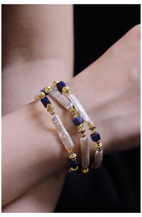 Turquoise Long Baroque Pearl Necklace