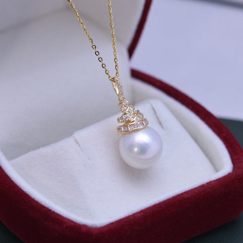 Sparkling Tree White / Purple Pearl Pendant Necklace – Sterling Silver/Gold Vermeil