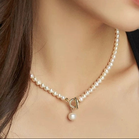 Freshwater Pearl Pendant Collar Necklace
