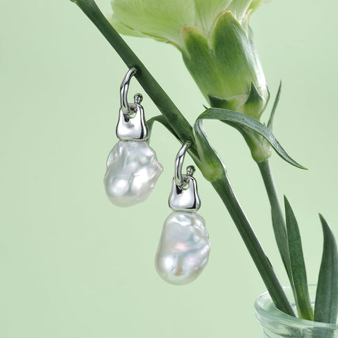10-12mm Bold Baroque Pearl Earrings - Earrings made with hand-selected pearls from House of Pearls