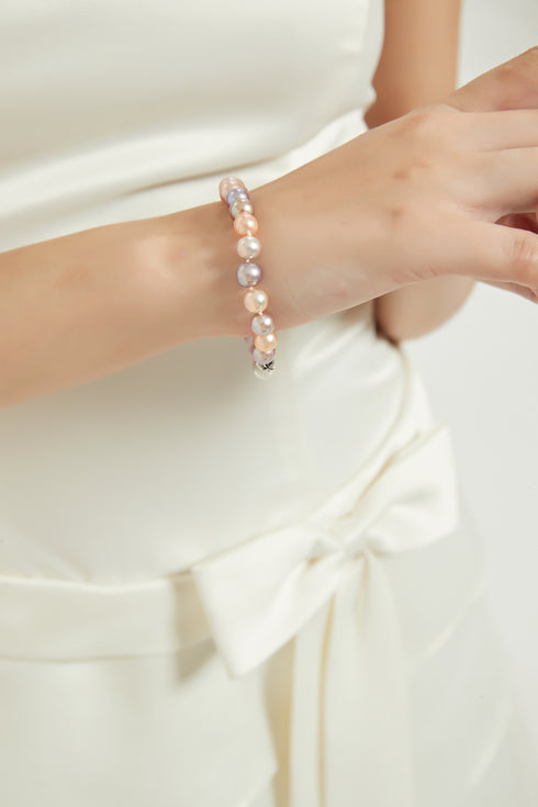 6.0-7.0mm Multicolor Freshwater Pearl Strand Bracelet - Color Grace