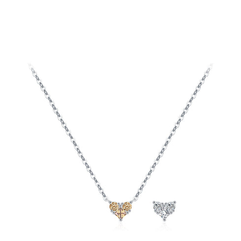 Colorful Birthstone Heart Pendant Necklace - Sterling Silver