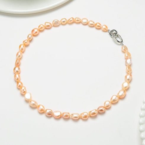 9-10mm Pink Baroque Pearl Necklace - House Of Pearls