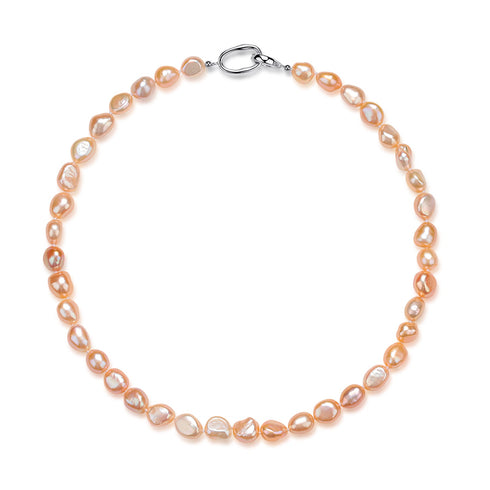 9-10mm Pink Baroque Pearl Necklace - House Of Pearls