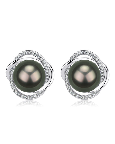 10-11mm Tahitian Pearl & Venus Earrings - May-Lynn