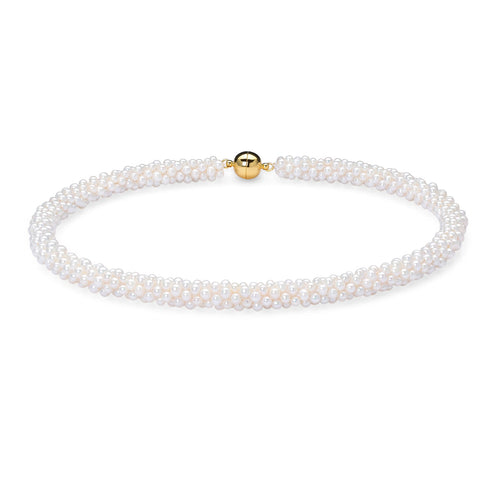 2-3mm White Freshwater Pearls Necklace with Magnetic Lock - May-Lynn