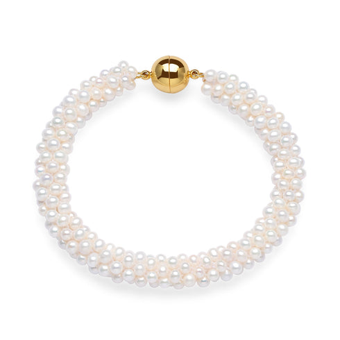 Mini Freshwater Pearls Bracelet with Magnetic Lock - May-Lynn