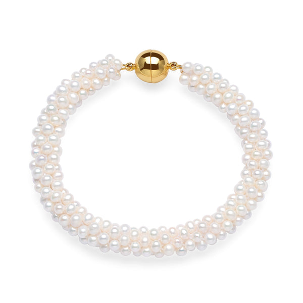 Mini Freshwater Pearls Bracelet with Magnetic Lock - May-Lynn