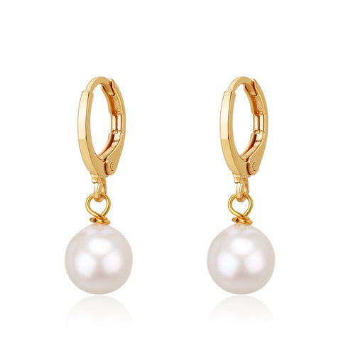 Freshwater Pearl Classic Hoop Earrings - May-Lynn Jewelry