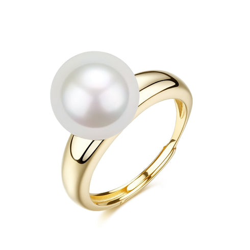 Power Edison Pearl Open Ring - Sterling Silver