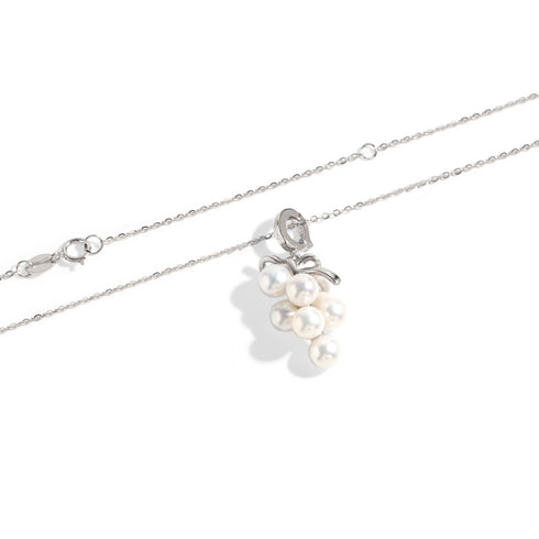 Grapes Pearl Pendant Necklace - Sterling Silver