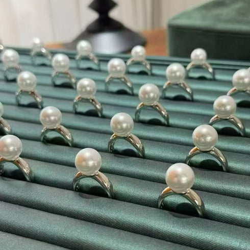 Power Edison Pearl Open Ring - Sterling Silver