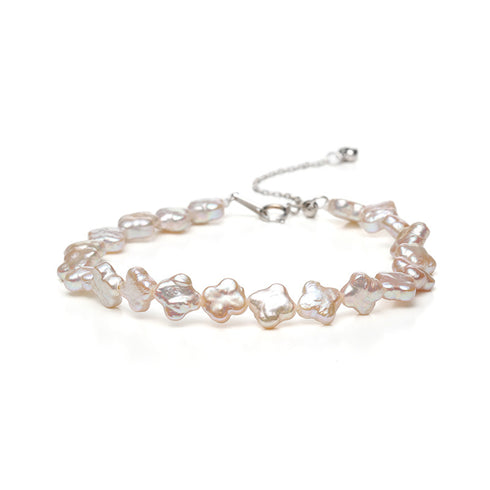 Floral Baroque Pearl Bracelet