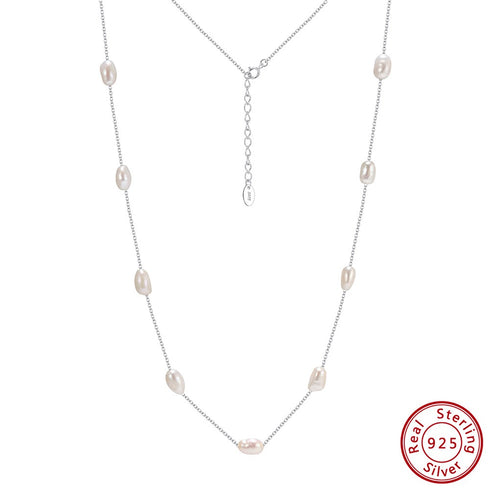 Baroque Freshwater Pearl Necklace and Earrings Set – Sterling Silver