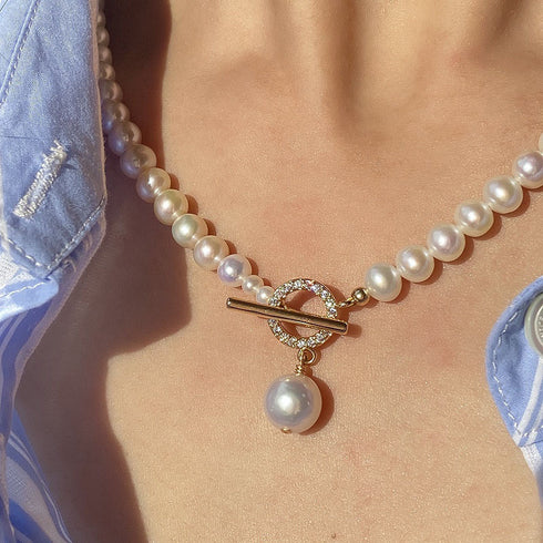 Freshwater Pearl Pendant Collar Necklace