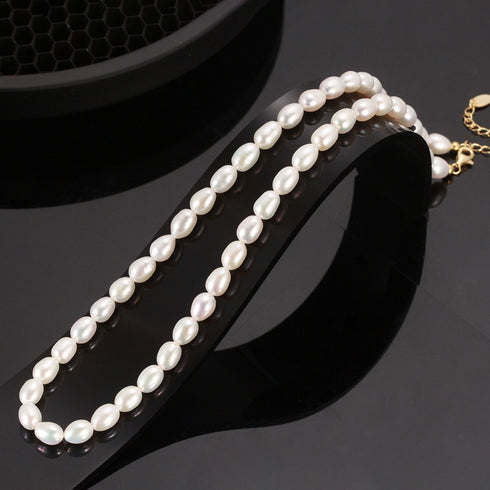 Baroque Rice Bracelet and Necklace Set – Gold Vermeil