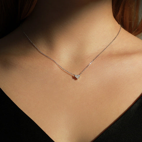 Colorful Birthstone Heart Pendant Necklace - Sterling Silver