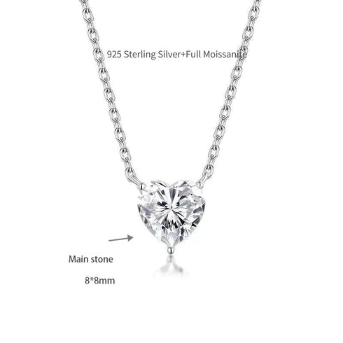 2.0CT Heart Cut Pendant Diamond Necklace
