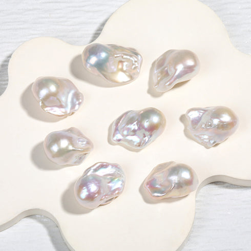 Bold Large Baroque Pearl Stud Earrings