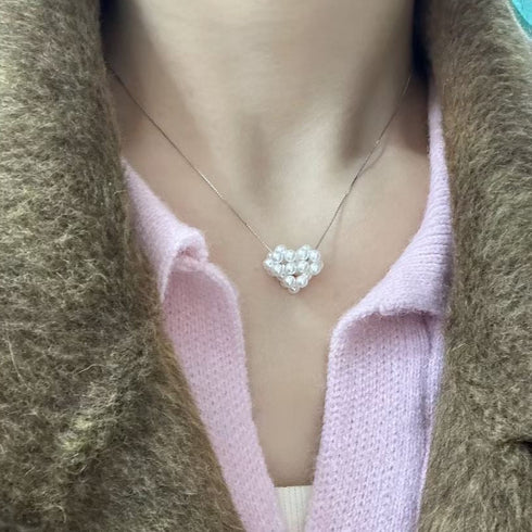 Handmade Heart Pearl Pendant