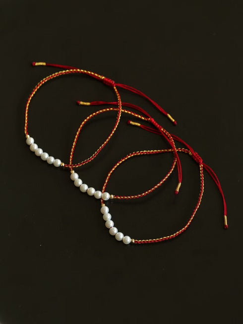 4-5mm Freshwater Baby Pearl Weave Bracelet - May-Lynn