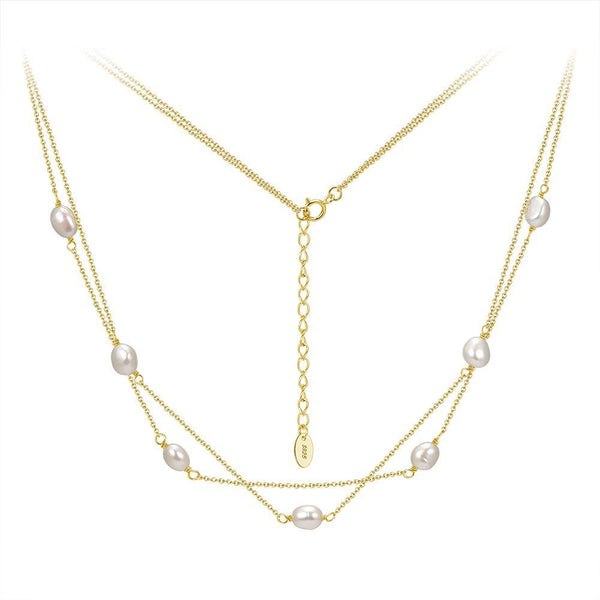 Baroque Freshwater Pearl Layered Necklace – Sterling Silver