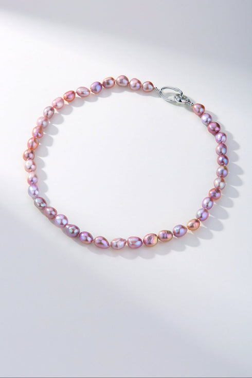 9-10mm Purple Baroque Pearl Necklace