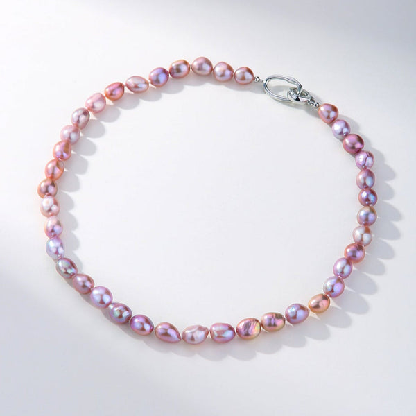 9-10mm Purple Baroque Pearl Necklace