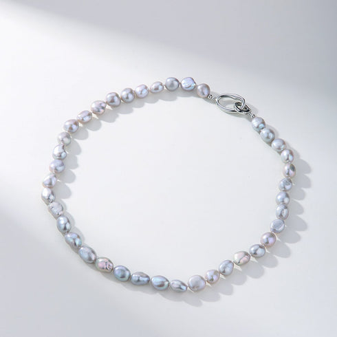 9-10mm Grey Baroque Pearl Necklace - House Of Pearls