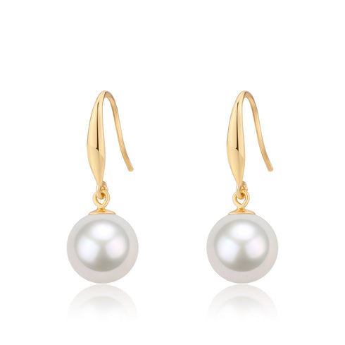 10-11mm Freshwater Pearl & Classic Hoops Earrings - House Of Pearls