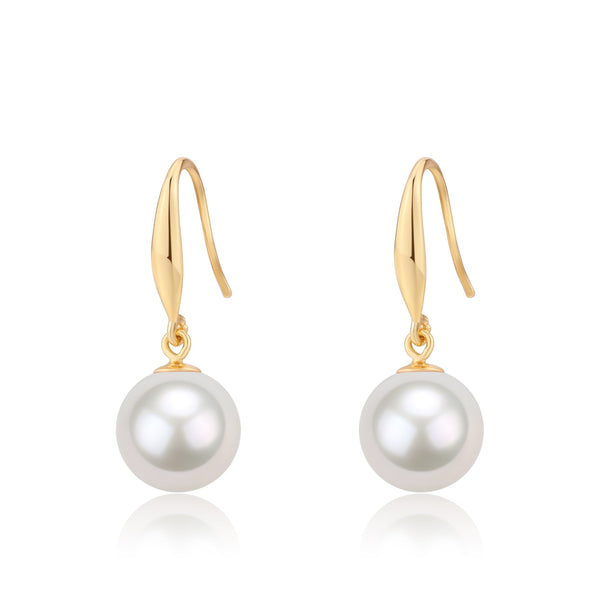 10-11mm Freshwater Pearl & Classic Hoops Earrings - House Of Pearls