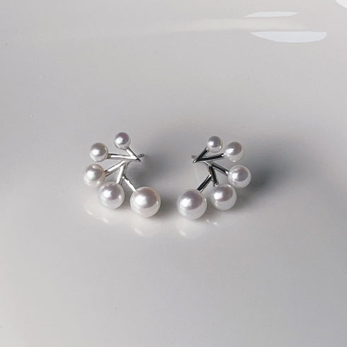 Sparkle Pearl Silver Earrings - Sterling Silver