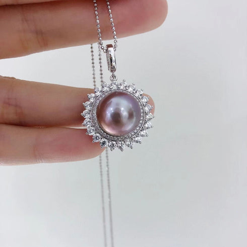 Radiance Edison Purple Pearl Pendant Necklace