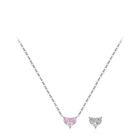 Colorful Birthstone Heart Pendant Necklace - Sterling Silver