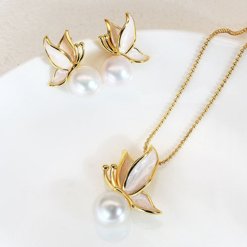 Butterfly Freshwater Pearl Necklace