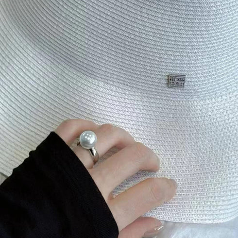 Power Edison Pearl Open Ring - Sterling Silver