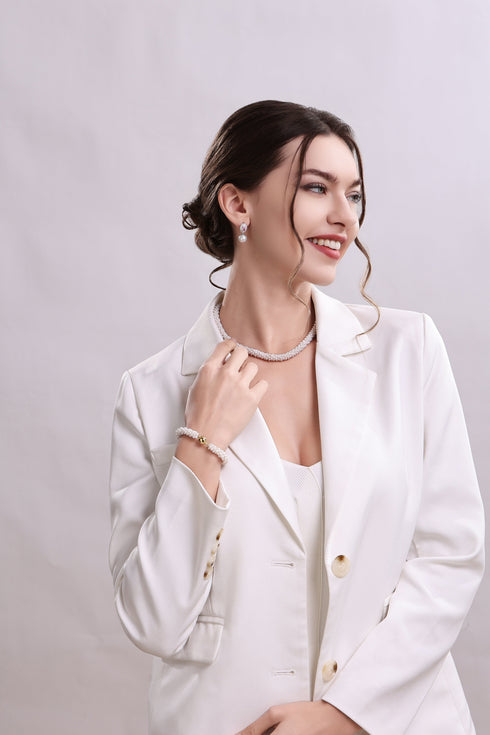 Baroque Edison Pearl Zirconia Earrings - May-Lynn