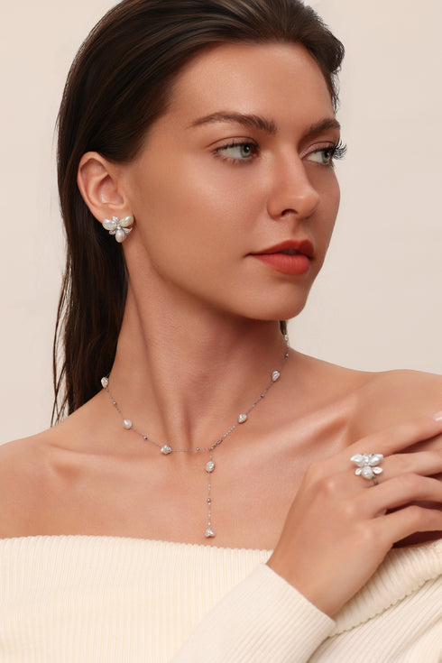 Baroque Pearl Y-Shape Necklace - Versatile Styling