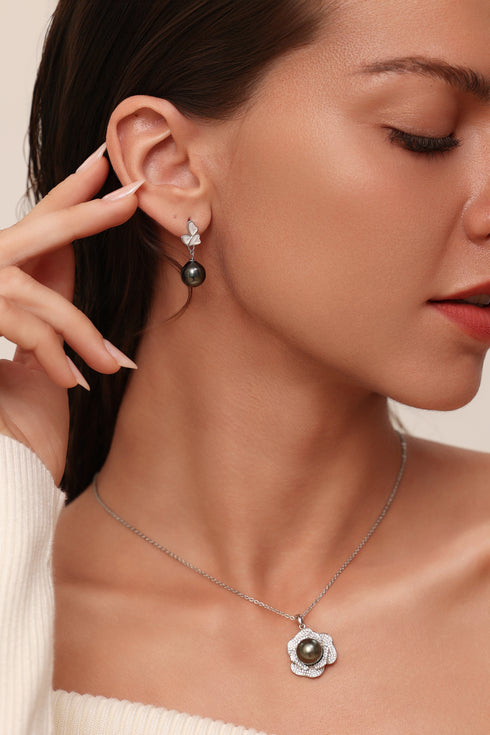 Butterfly Baroque Tahitian Pearl Earrings