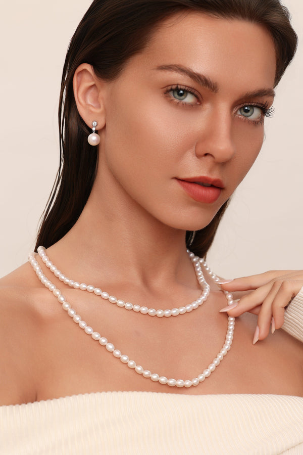 Baroque Pearl Long Rope Necklace - Versatile Styling