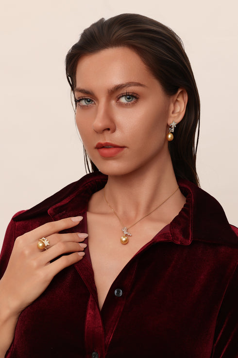 Butterfly Pearl Pendant Necklace – Gold Vermeil, Elegant & Modern