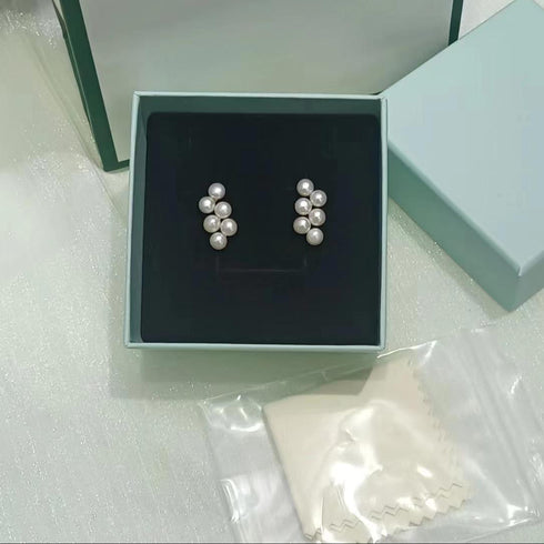 Grapes Pearl Earrings - Sterling Silver