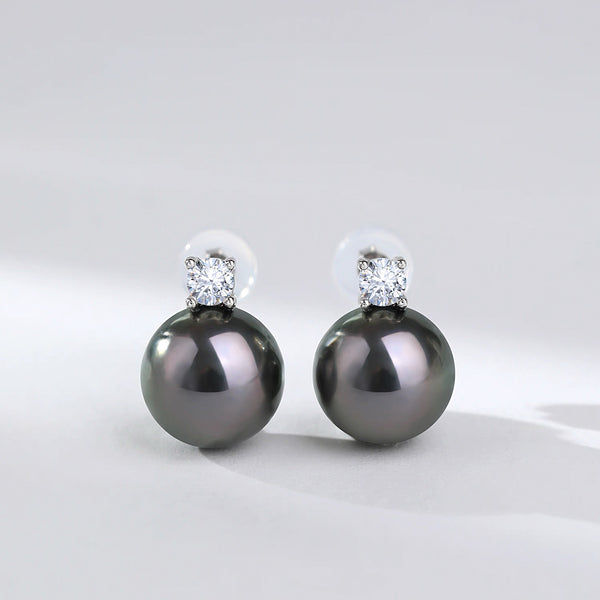 Tahitian Pearl SaSha Earrings - Sterling Silver
