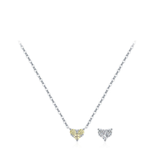 Colorful Birthstone Heart Pendant Necklace - Sterling Silver