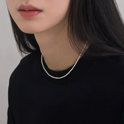Mini Baroque Rice Pearl Bracelet and Necklace Set – Gold Vermeil