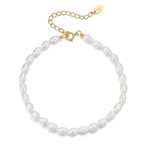 Baroque Rice Bracelet and Necklace Set – Gold Vermeil