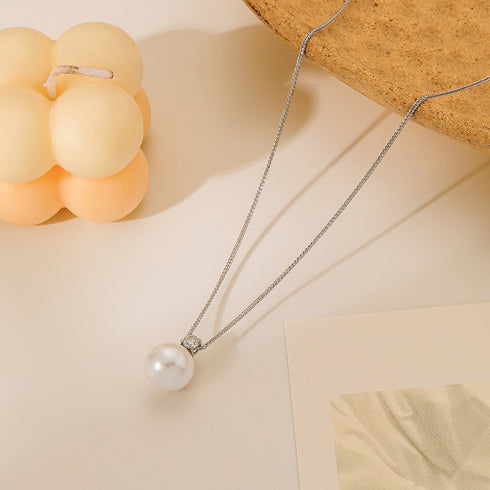 Timeless Kate Zirconia Pearl Pendant Necklace - Perfect Daily Wear