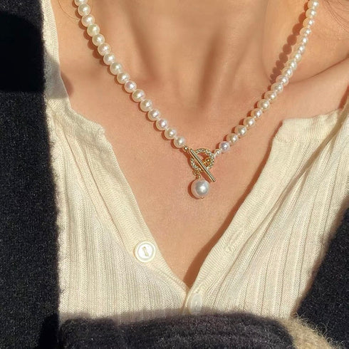 Freshwater Pearl Pendant Collar Necklace