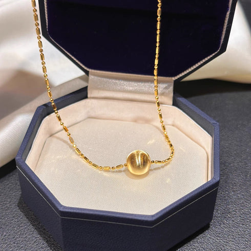 Gold Ball Thread Necklace - Gold Vermeil / Sterling Silver
