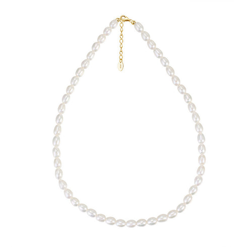 Baroque Rice Bracelet and Necklace Set – Gold Vermeil